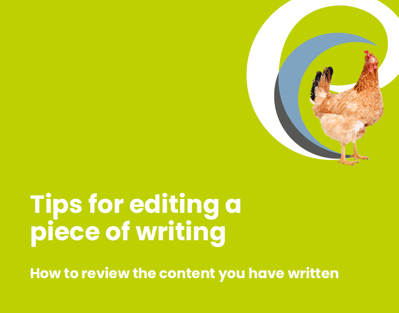 Tips for editing a piece of writing